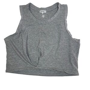 Kensie Gray Twist Front Cropped Tank‎ Top – Size M